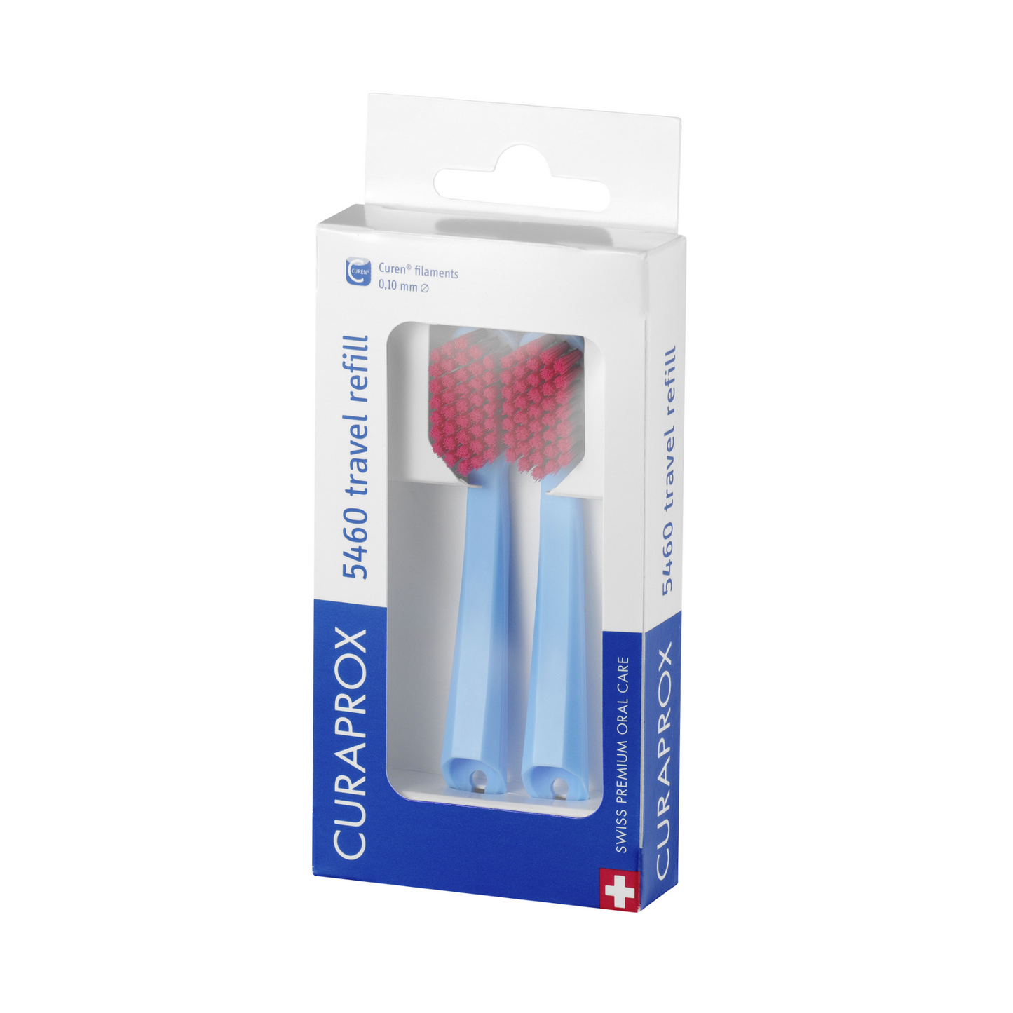 CS 5460 opzetborstels voor travel set blauw, duopack