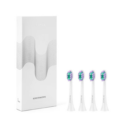 4 vervangende opzetborstels voor sonische tandenborstel - White Edition